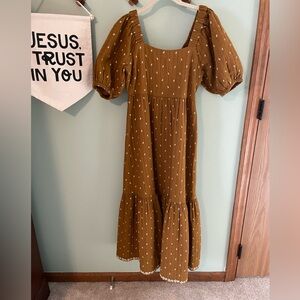 NWT Madewell Quilted Floral Midi Dress